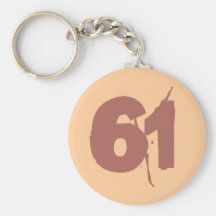 GRUNGE STYLE NUMBER 61 KEYCHAIN