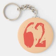 GRUNGE STYLE NUMBER 62 KEY CHAIN