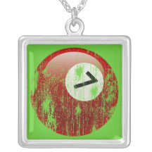 Grunge Style Number 7 Billiards Ball Necklaces