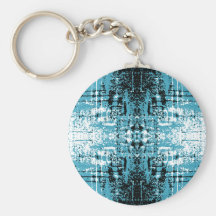 Grunge Style Teal Abstract. Key Chain