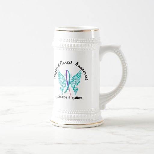Grunge Tattoo Butterfly 6.1 Thyroid Cancer Coffee Mug