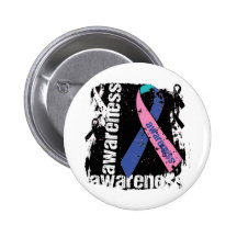 Grunge Thyroid Cancer Awareness Pins