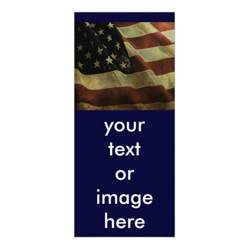 Grunge US Flag, gifts Customised Rack Card