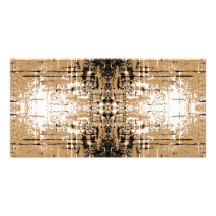 Grungy Look Brown Abstract. Photo Card Template