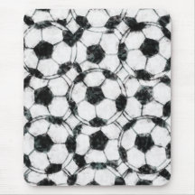 GRUNGY SOCCER BALLS MOUSE PADS
