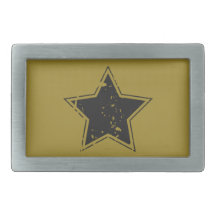 Grungy Star - military Belt Buckle