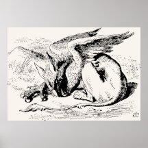 Gryphon Alice In Wonderland Poster