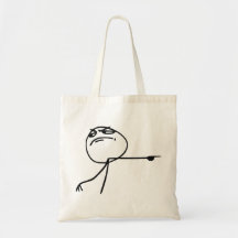 GTFO Get Out Guy Rage Face Comic Meme Tote Bags