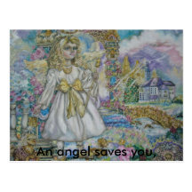 Guardian angel, An angel saves you, Post Cards