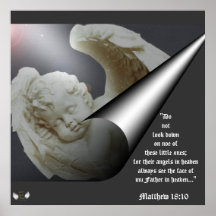 Guardian Angelic Baby Dazzling Vision Curled Poster