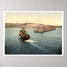 GUERNSEY, ST. PETER'S PORT-PHOTOCHROM PRINT