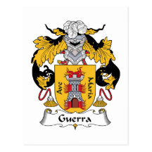 Guerra Family Crest Post Card