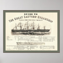 Guide To The Great Eastern Sea Ship Poster