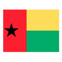 Guinea-Bissau Flag Postcard