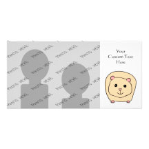 Guinea Pig Cartoon. Personalized Photo Card