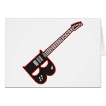 Guitar B Greeting Card