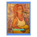 Guitar Fanatic Girl Greeting Cards