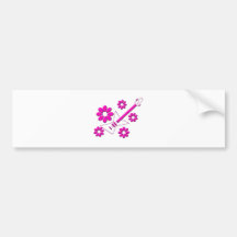 Guitar Flower Bumper Sticker