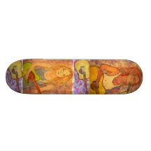 Guitar Girls Art Skateboard
