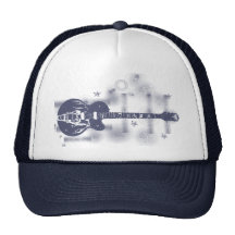 Guitar Graphic Blu Hat