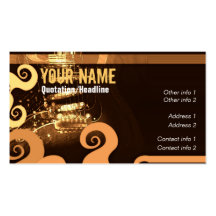 GUITAR "GrungeOrangey" Business card