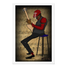 Guitar Man Art Photo