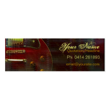 GUITAR "miniRED" Profile card Business Card Templates