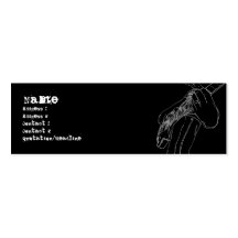 Guitar Player Drawn - Skinny Business Card Template