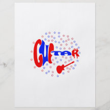 guitar txt shaped stars music design red blue.png flyers