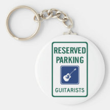 Guitarist Parking Keychains