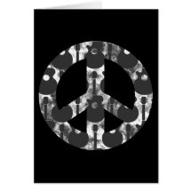 Guitars peace greeting card