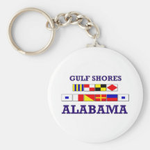 Gulf Shores Flags Keychain