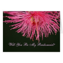 Gum Tree Flower Will You Be My Bridesmaid Card