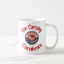 Gun Carrying Carnivore Cup Coffee Mugs