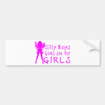 GUNS ARE FOR GIRLS BUMPER STICKERS