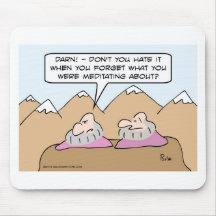 Guru forgets what he was meditating about. mousepad