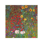 Gustav Klimt Farm Garden with Sunflowers Canvas Stretched Canvas Prints