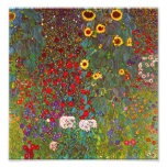 Gustav Klimt Farm Garden with Sunflowers Print Photo