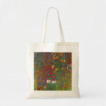 Gustav Klimt Farm Garden with Sunflowers Tote Bag