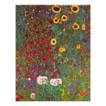 Gustav Klimt Garden with Sunflowers Invitations
