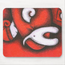 guy and dog mouse pads