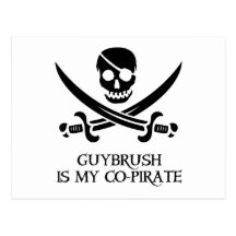 Guy Brush is My Co-Pirate Postcard