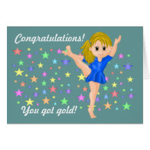 Gymnast Girl Congratulations Card