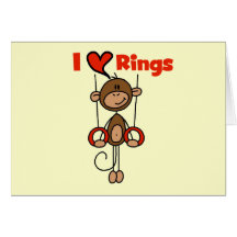 Gymnast Loves Rings Tshirts and Gifts Greeting Card