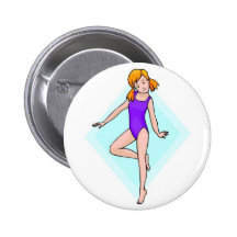 Gymnast Print Buttons