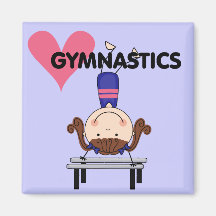 GYMNASTICS - Brunette Girl Handstands Fridge Magnets