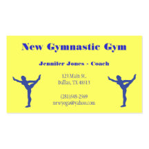 Gymnastics Coach Business Card