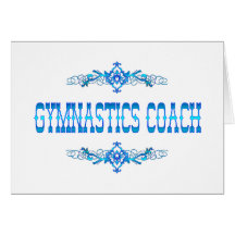 GYMNASTICS COACH CARD