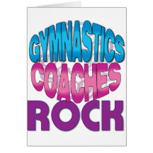 Gymnastics Coach Gifts Greeting Cards