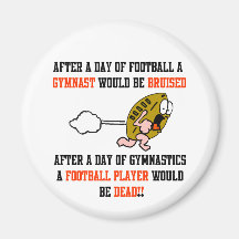 Gymnastics Football Refrigerator Magnet